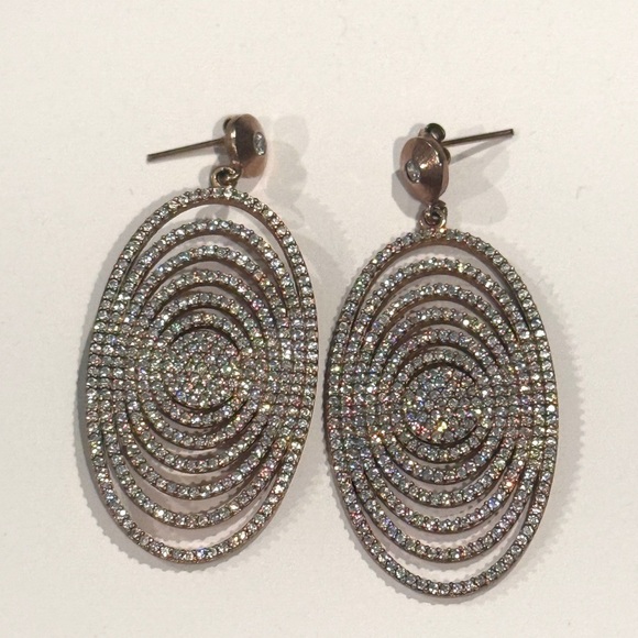 Glamorous Rose Gold and Gold Spiral Earrings - Picture 1 of 4